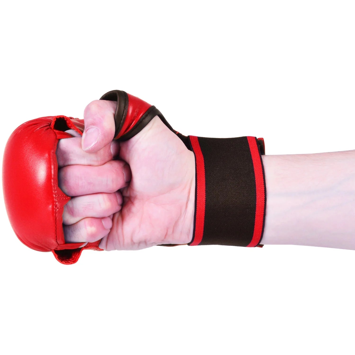 MAR-143B | Red Karate Gloves w/ Padded Thumb - Compact Gloves