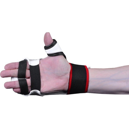 MAR-143C | White Karate Gloves w/ Padded Thumb - Compact Gloves