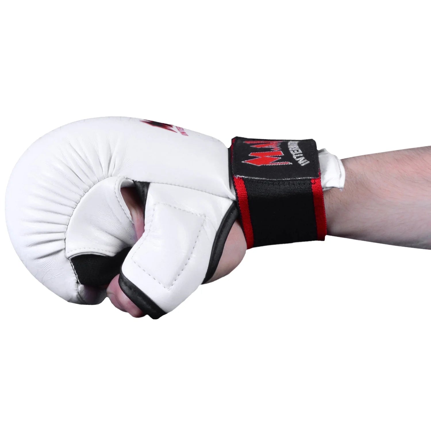 MAR-143C | White Karate Gloves w/ Padded Thumb - Compact Gloves