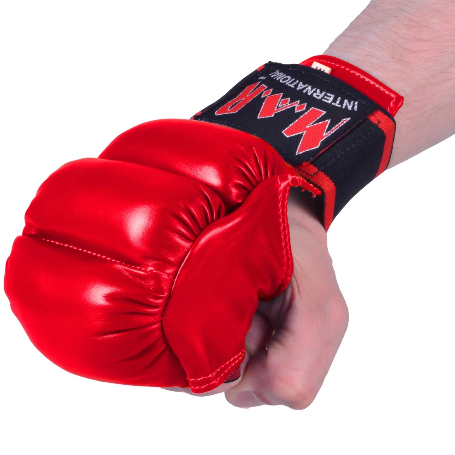 MAR-145B | Red Open Palmed Wuku Mitts - Compact Gloves