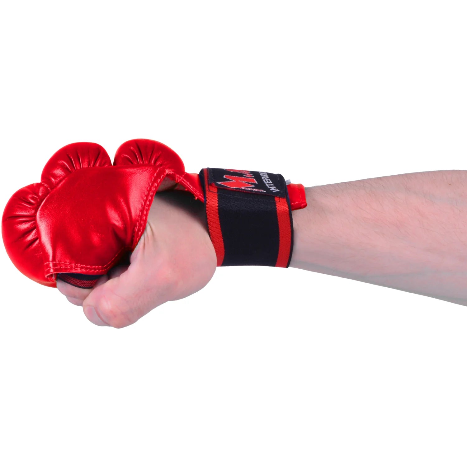 MAR-145B | Red Open Palmed Wuku Mitts - Compact Gloves