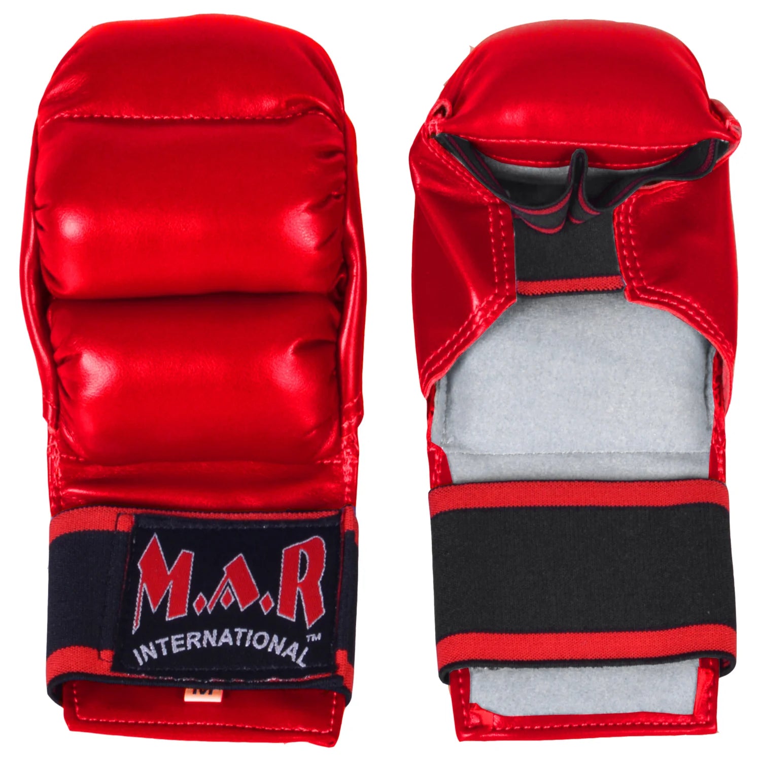 MAR-145B | Red Open Palmed Wuku Mitts - Compact Gloves