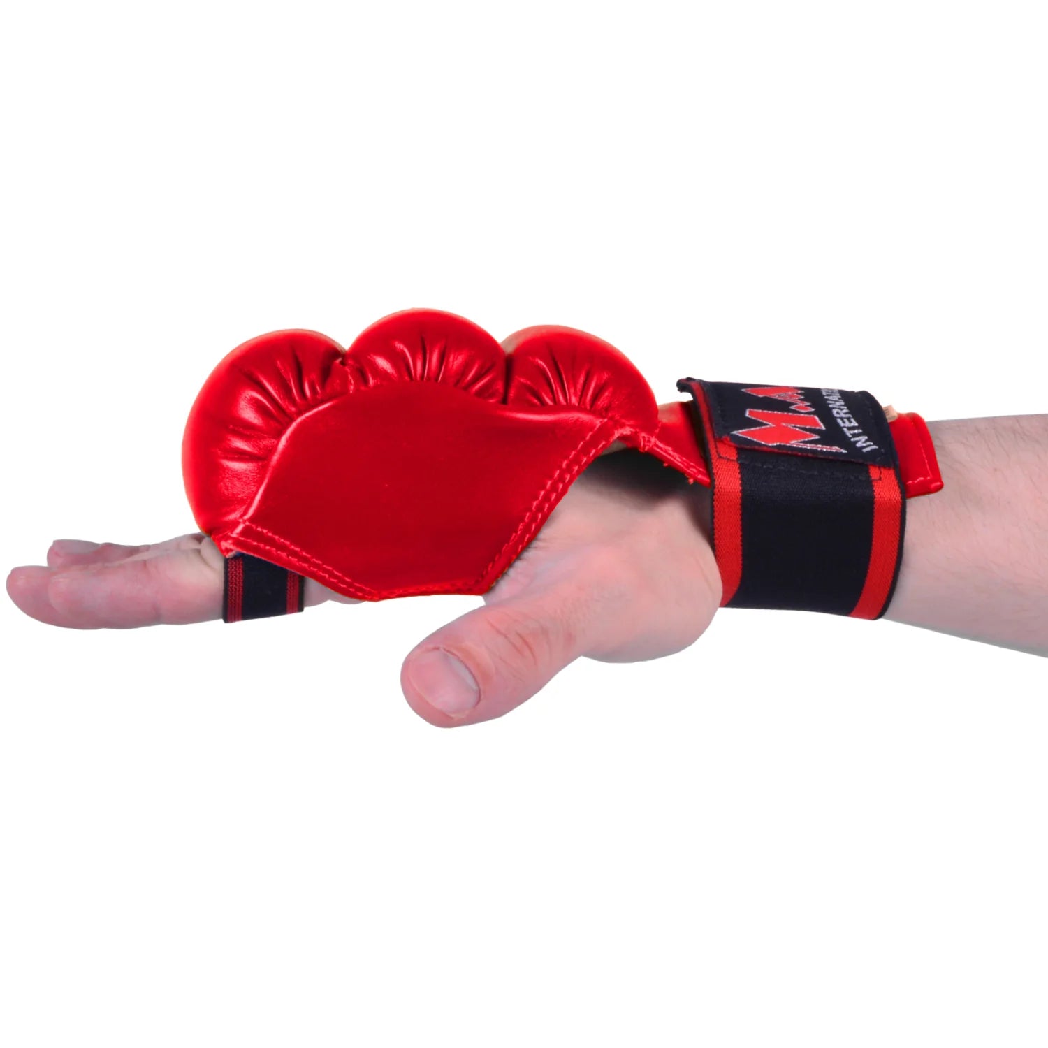 MAR-145B | Red Open Palmed Wuku Mitts - Compact Gloves
