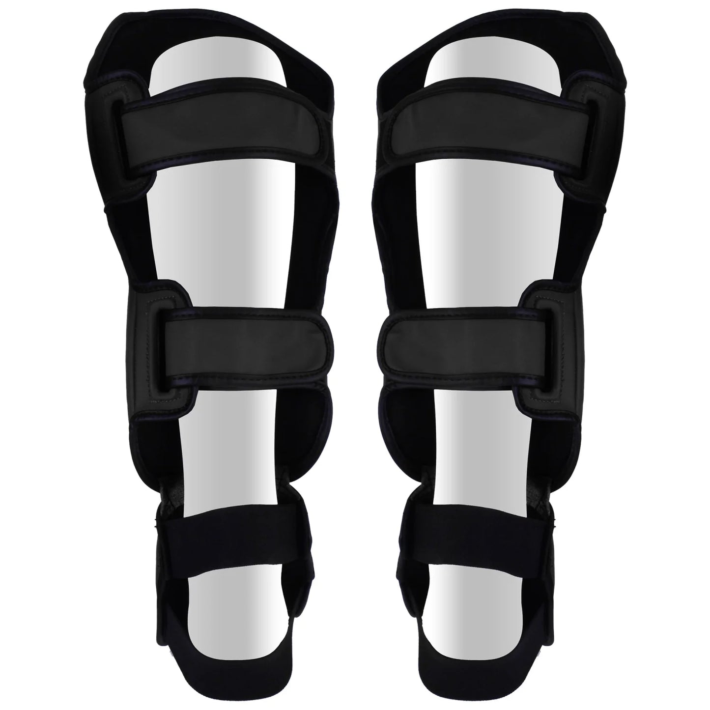 MAR-148D | Black Kickboxing & Thai Boxing Shin & Instep Guards - Pads