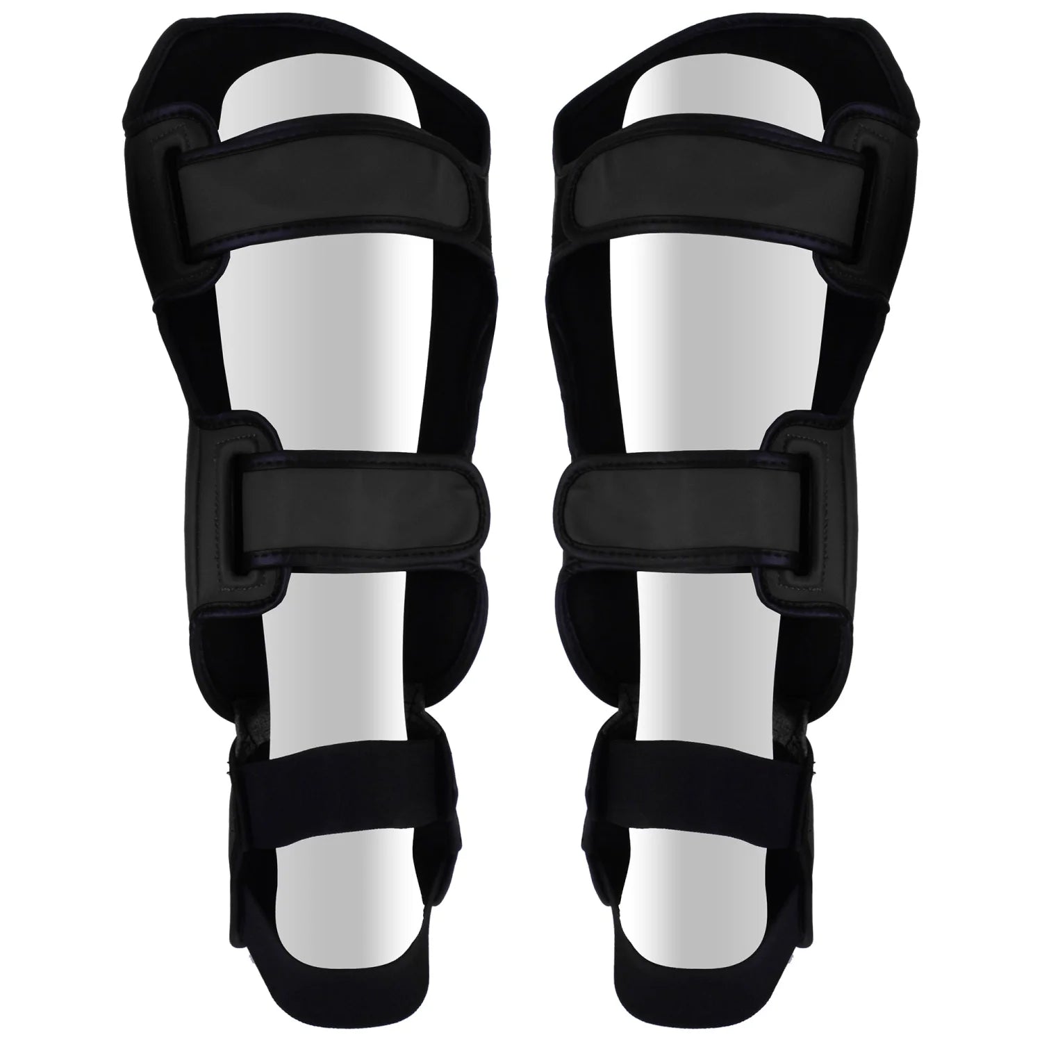 MAR-148D | Black Kickboxing & Thai Boxing Shin & Instep Guards - Pads