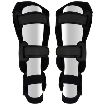 MAR-148D | Black Kickboxing & Thai Boxing Shin & Instep Guards - Pads