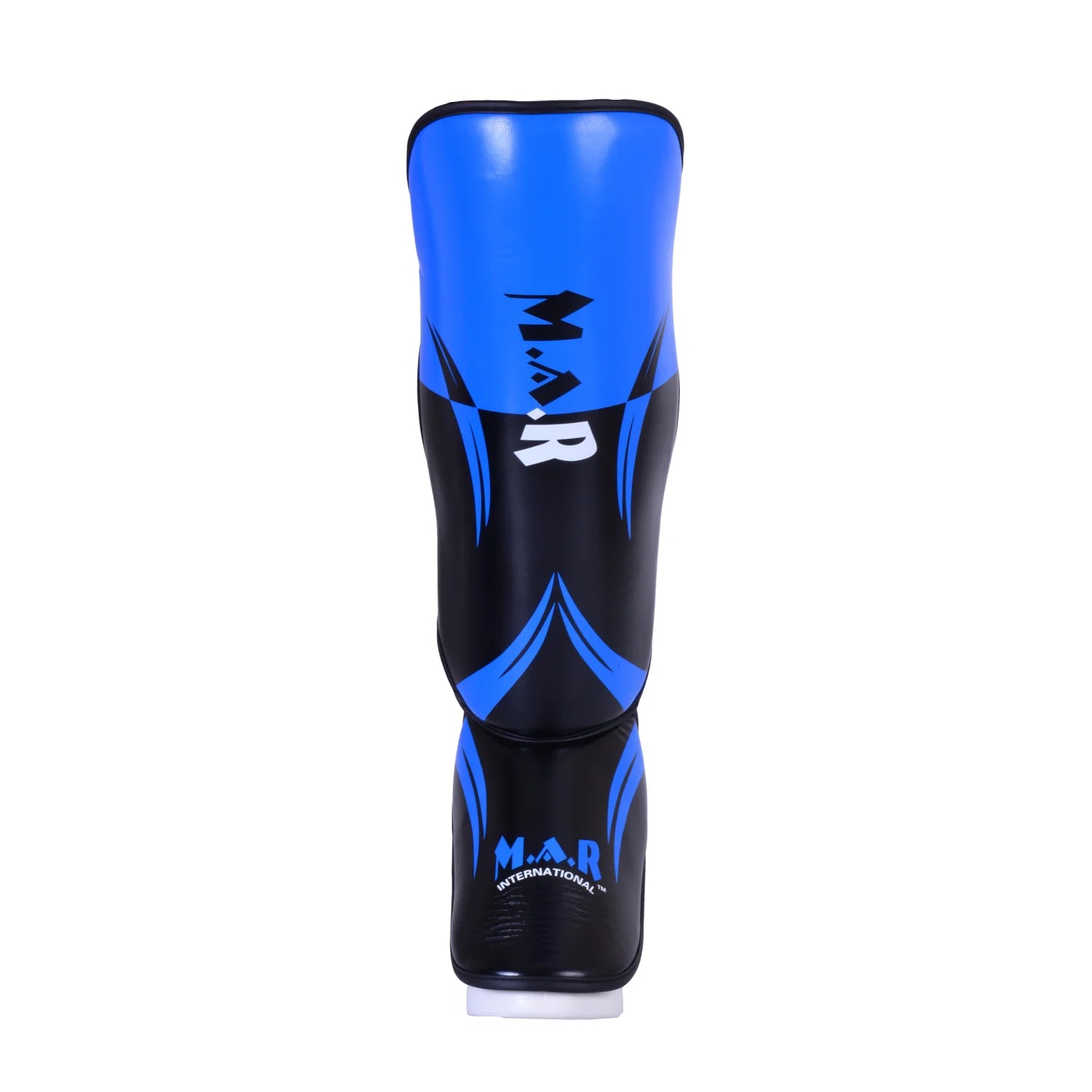 MAR-148J | Blue Shin & Instep Guards Lightweight Microfiber Leather Pads - Pads