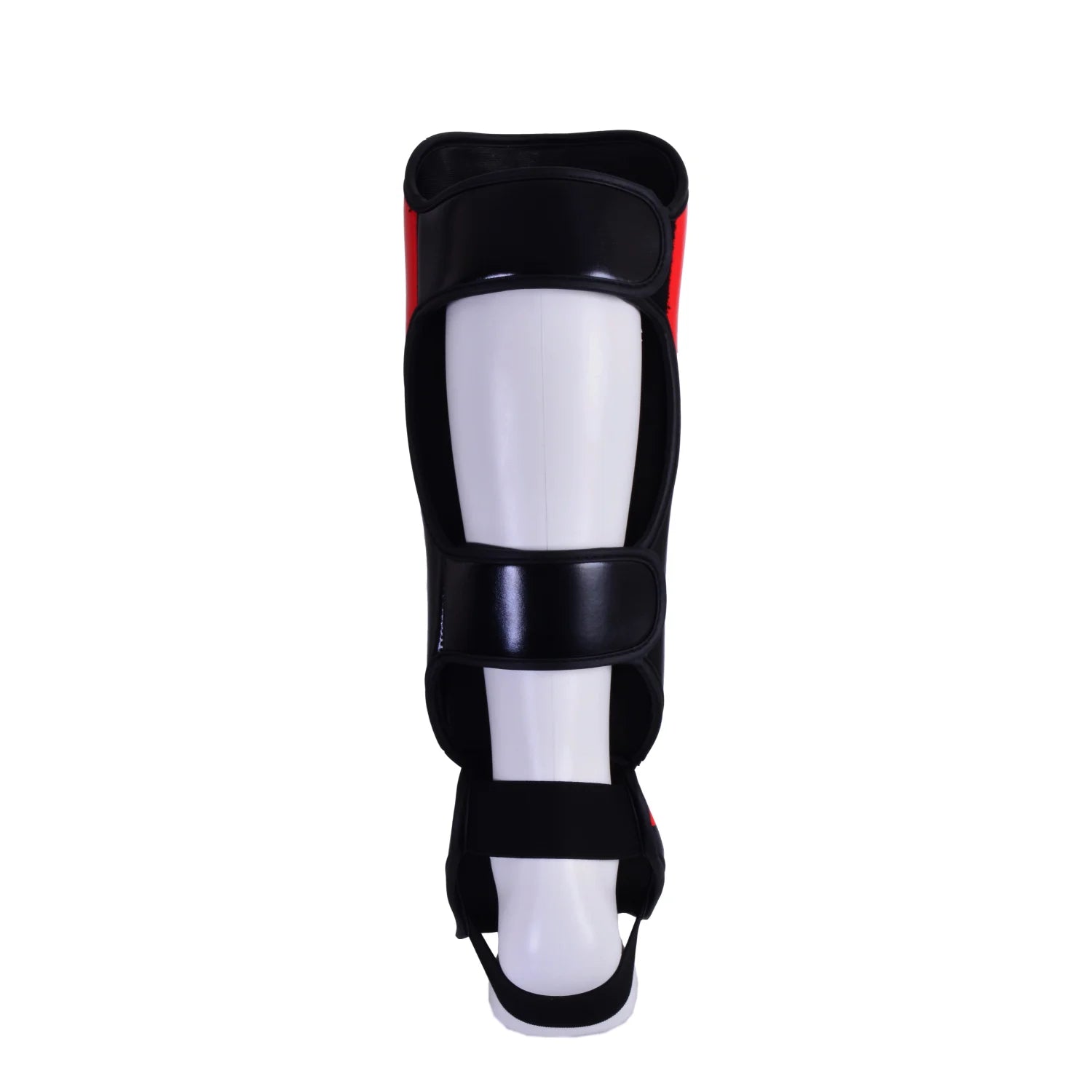 MAR-148K | Red Shin & Instep Guards Lightweight Microfiber Leather Pads - Pads