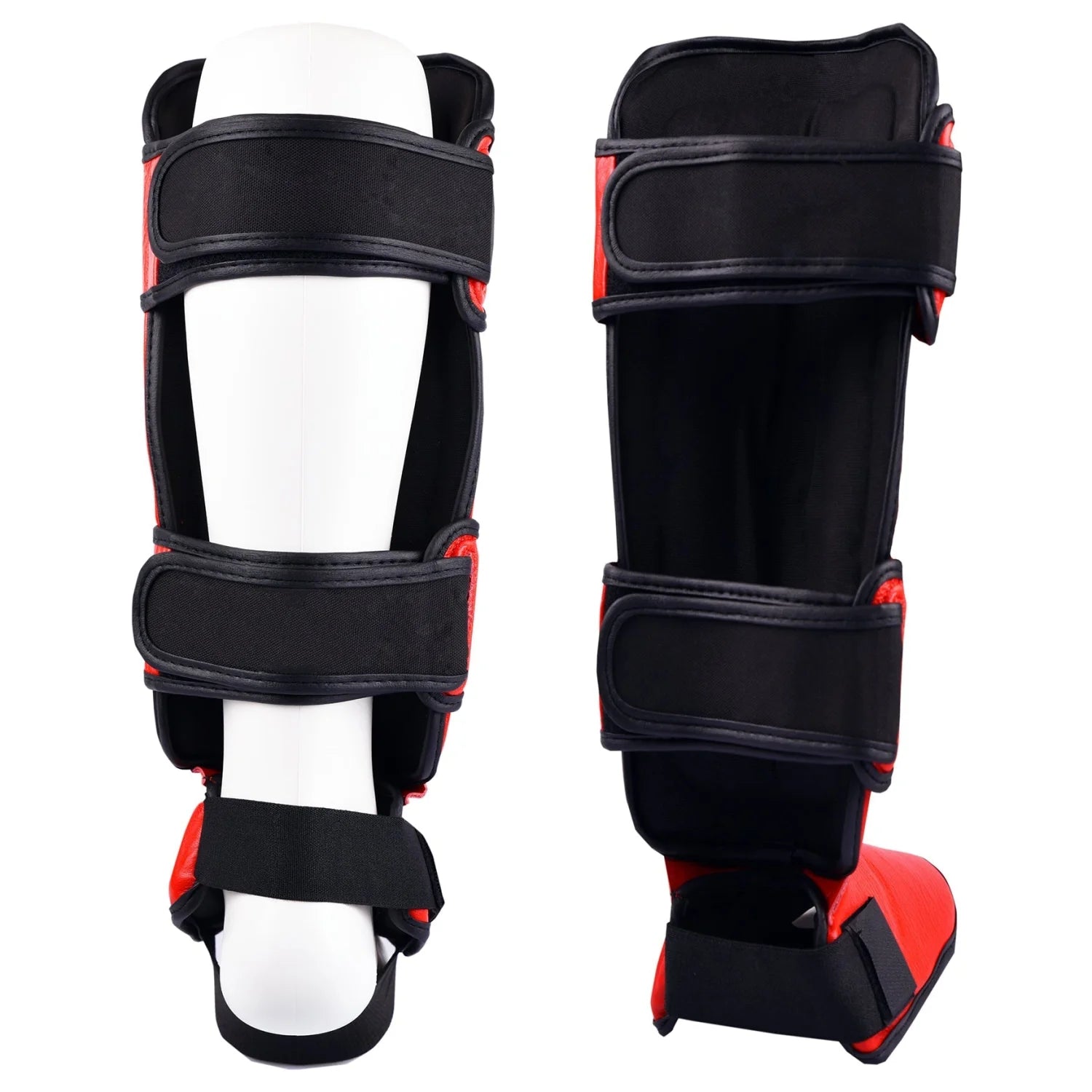 MAR-149A | Kickboxing & Thai boxing Genuine Leather Shin & Instep Guards - Pads