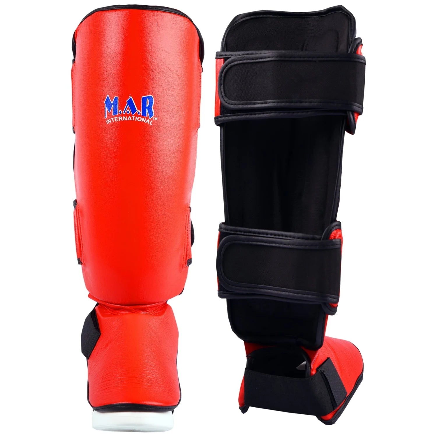 MAR-149A | Kickboxing & Thai boxing Genuine Leather Shin & Instep Guards - Pads