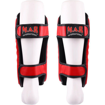 MAR-153A | Multilayered Red Shin Guards - Pads