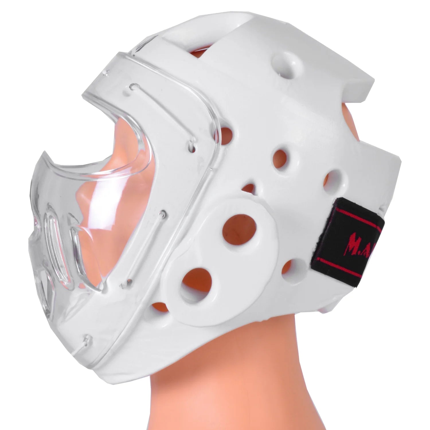 MAR-160F | WKF Style Karate White Head Guard with Mask - Head Guard