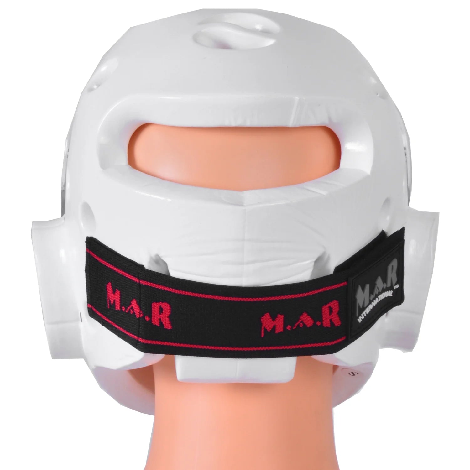 MAR-160F | WKF Style Karate White Head Guard with Mask - Head Guard