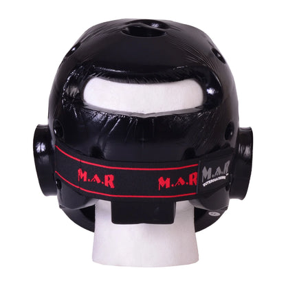 MAR-160I | WKF Style Karate Black Head Guard with Mask - Head Guard