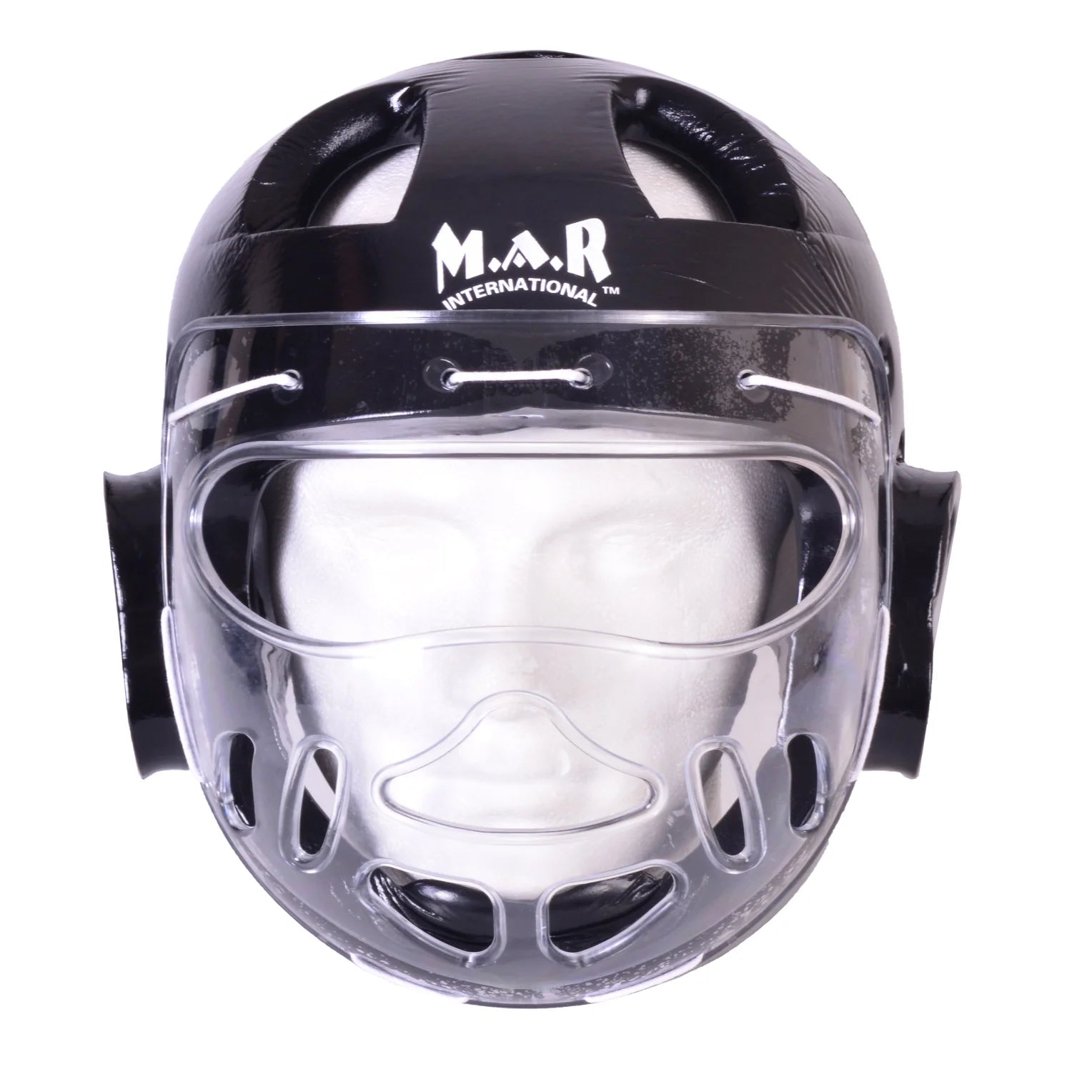 MAR-160I | WKF Style Karate Black Head Guard with Mask - Head Guard