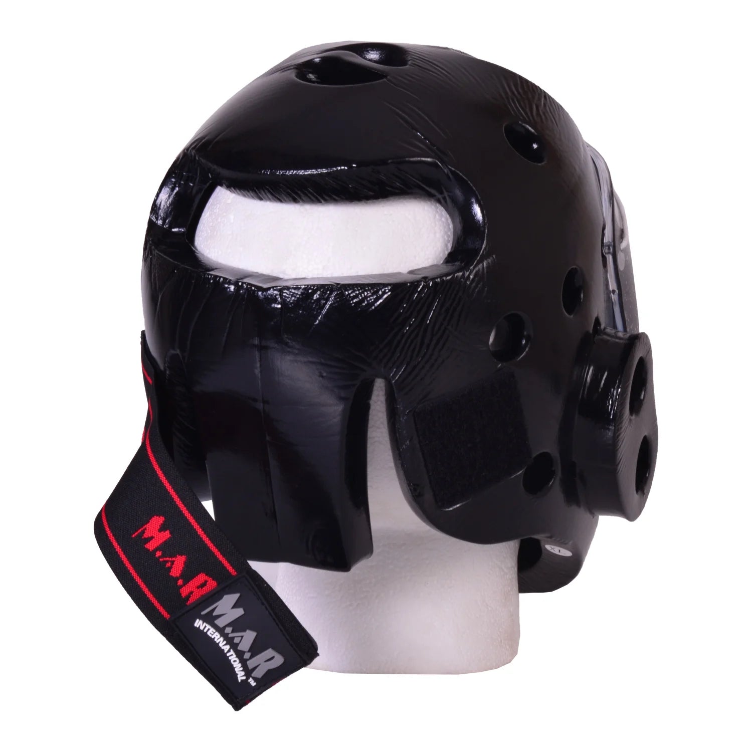 MAR-160I | WKF Style Karate Black Head Guard with Mask - Head Guard