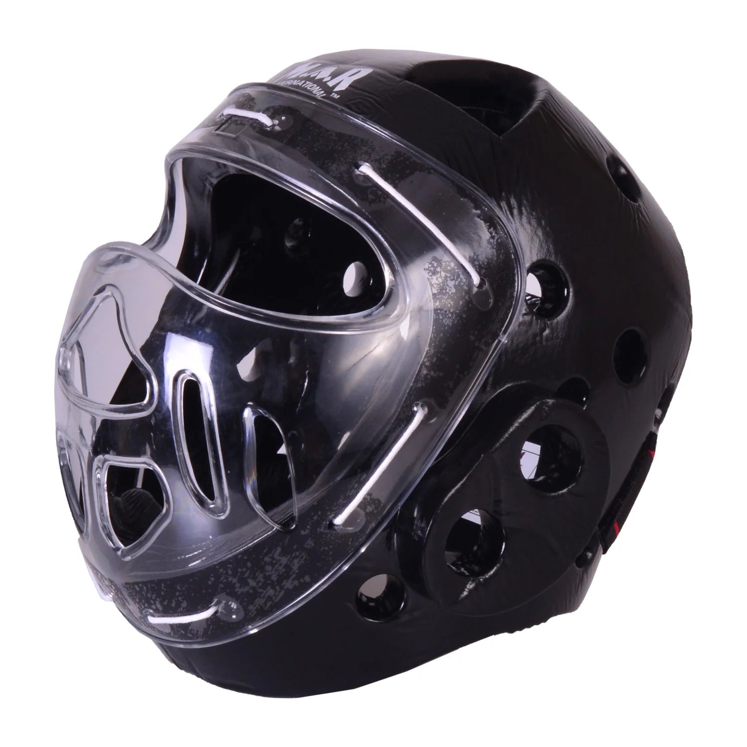 MAR-160I | WKF Style Karate Black Head Guard with Mask - Head Guard