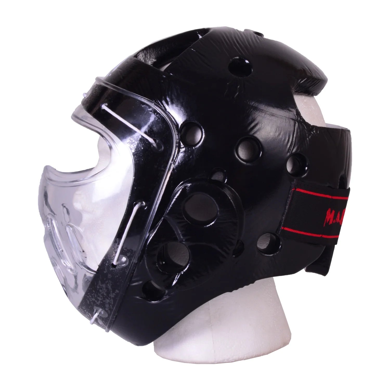 MAR-160I | WKF Style Karate Black Head Guard with Mask - Head Guard