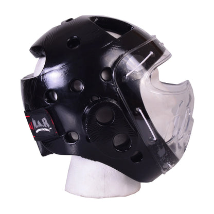 MAR-160I | WKF Style Karate Black Head Guard with Mask - Head Guard