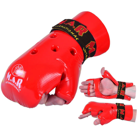MAR-161A | Red Dipped Foam Martial Arts Punching Gloves - Gloves