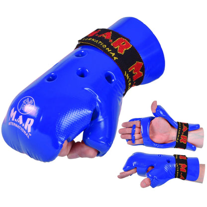 MAR-161C | Blue Dipped Foam Martial Arts Punching Gloves - Gloves