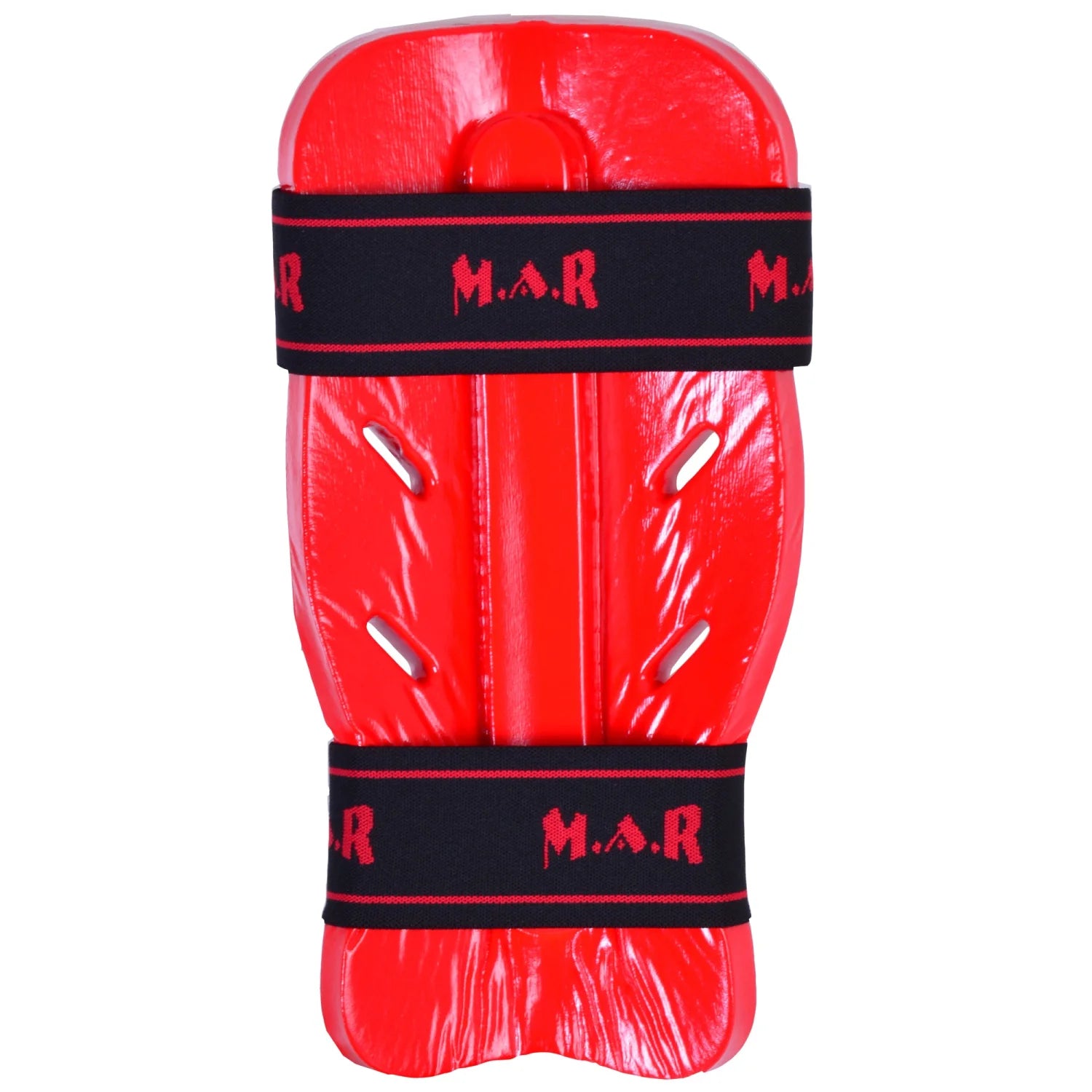 MAR-162A | Red Dipped Foam Martial Arts Shin Guard - Pads