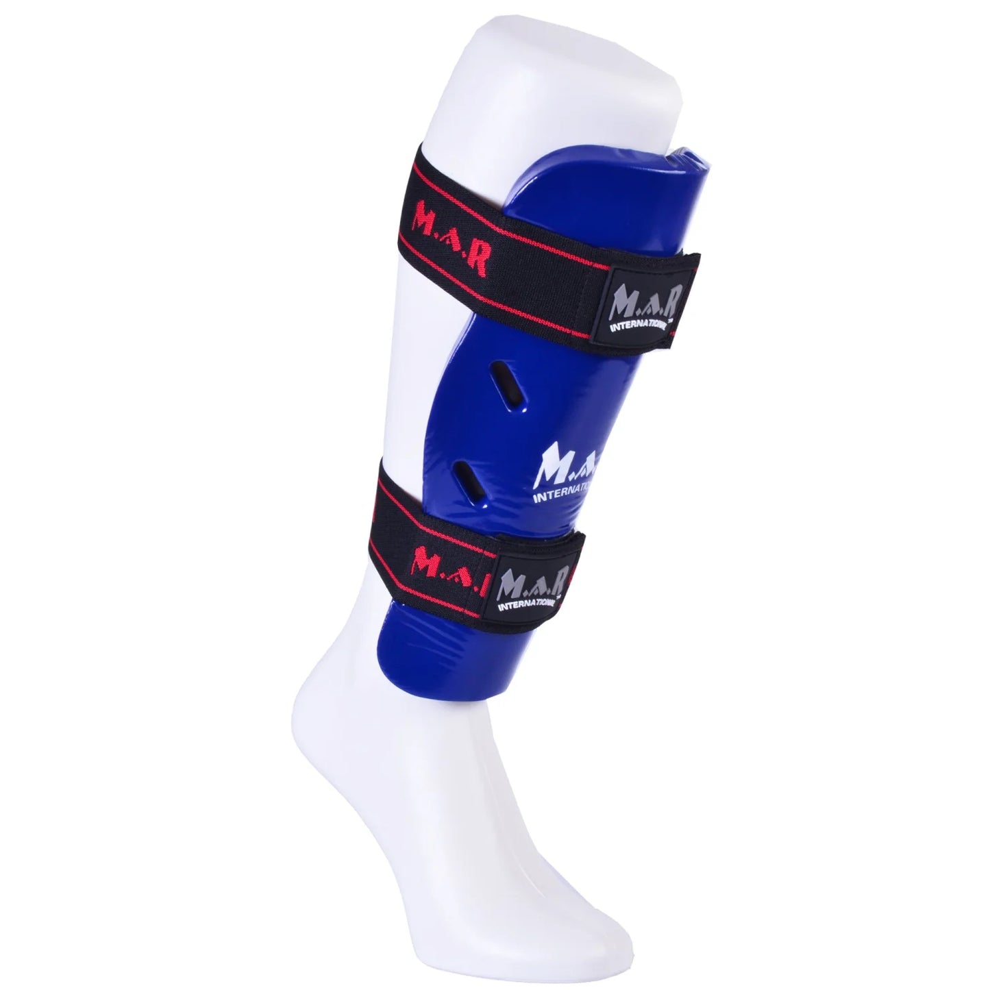 MAR-162C | Blue Dipped Foam Martial Arts Shin Guard - Pads
