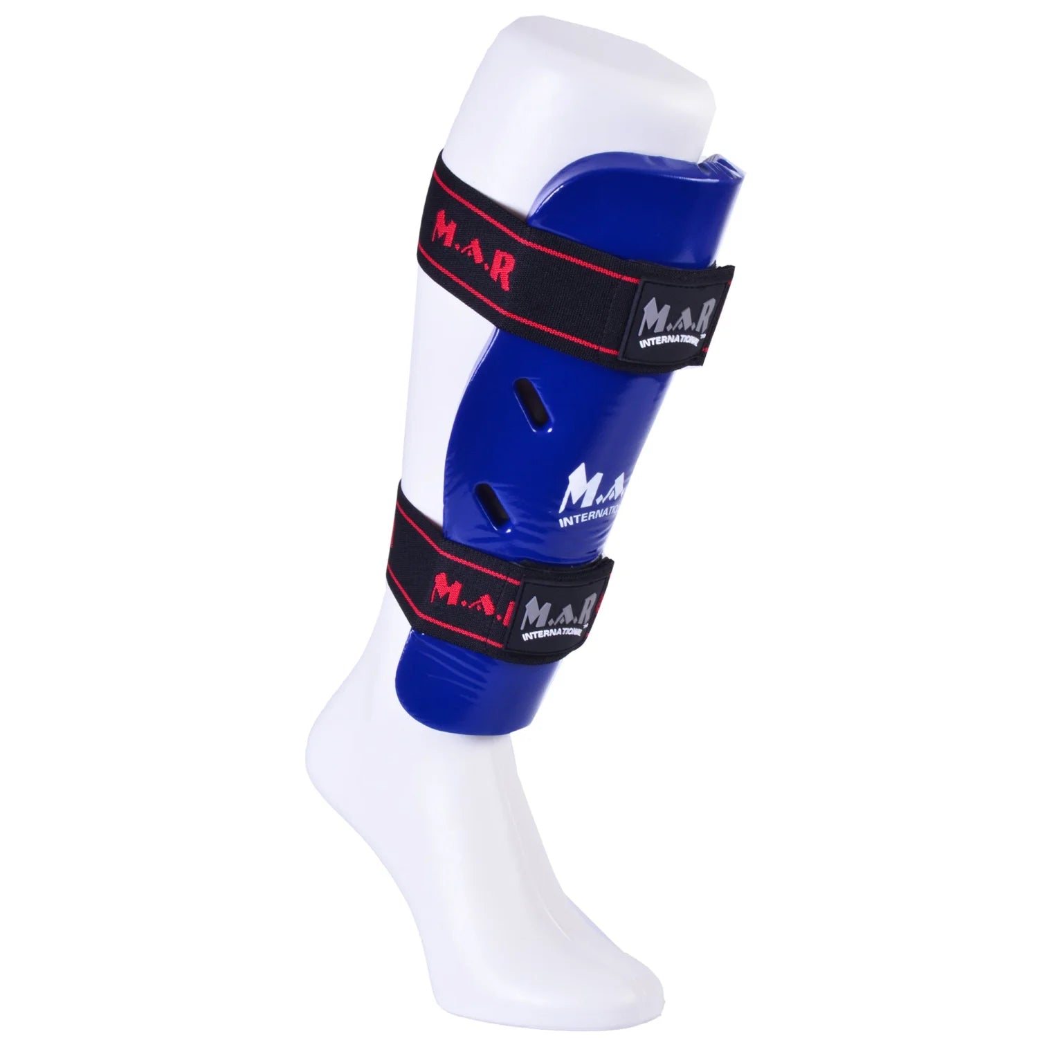 MAR-162C | Blue Dipped Foam Martial Arts Shin Guard - Pads