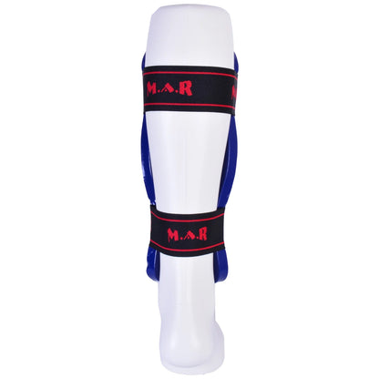 MAR-162C | Blue Dipped Foam Martial Arts Shin Guard - Pads