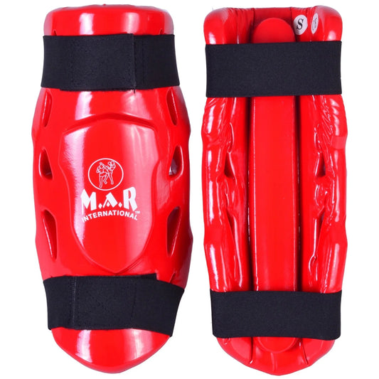 MAR-166A | Red Dipped Foam Double Layer Shin Guard - Pads