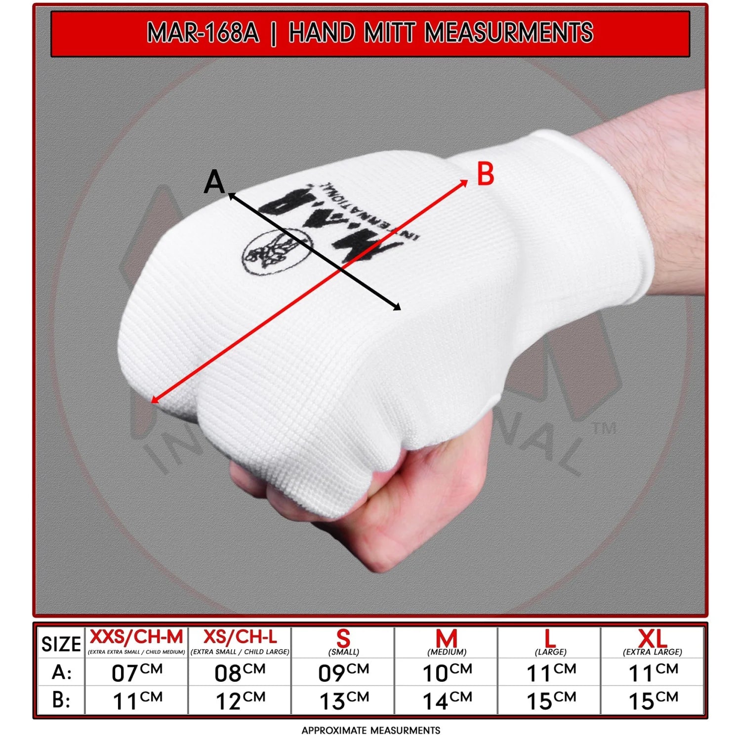 MAR-168A | White Elasticated Fabric Mitts For Hand Protection - Small Accessories