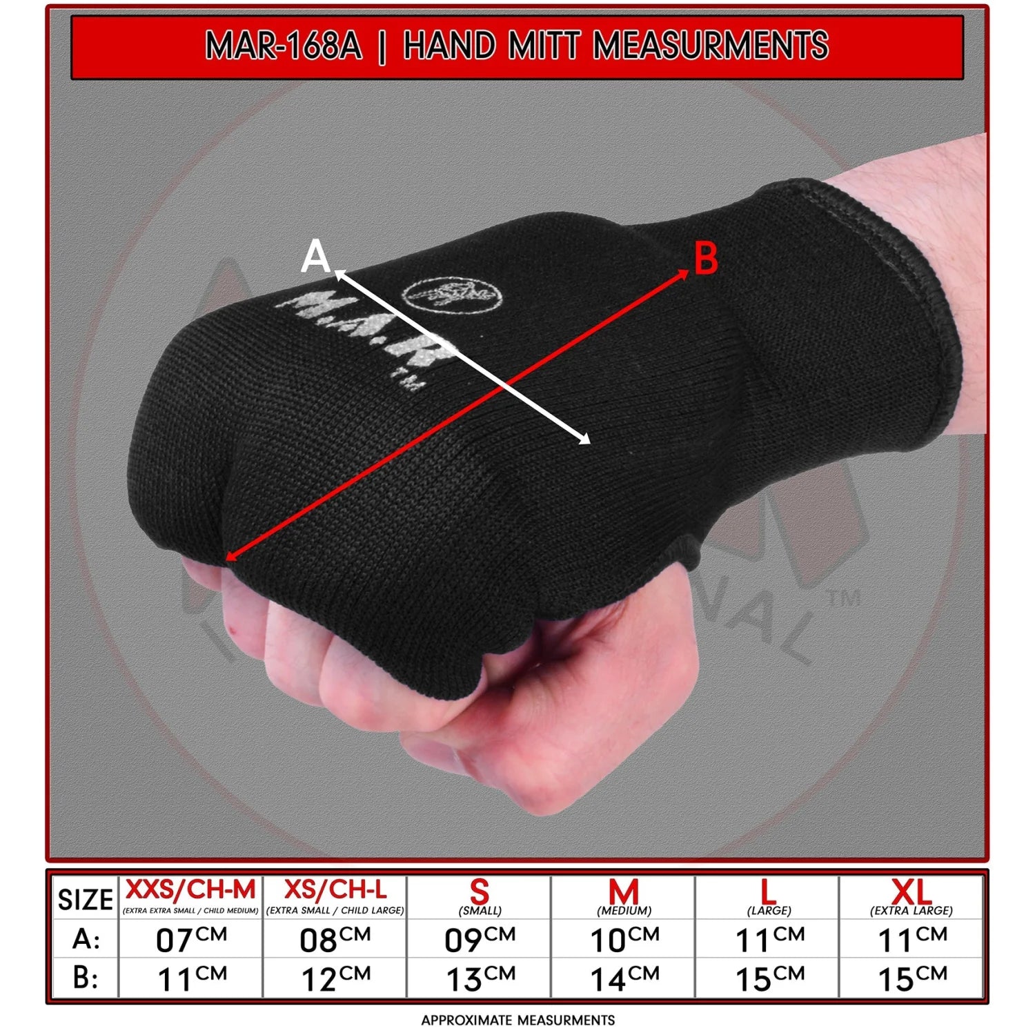 MAR-168B | Black Elasticated Fabric Mitts For Hand Protection - Small Accessories