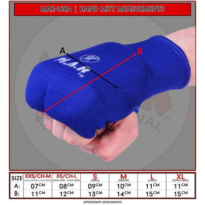 MAR-168D | Blue Elasticated Fabric Mitts For Hand Protection - Small Accessories