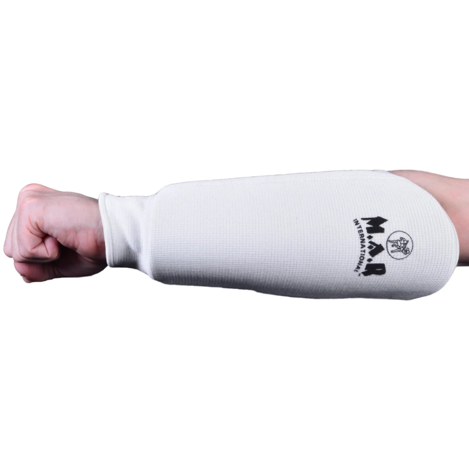 MAR-169A | White Elasticated Fabric Arm Guard For Arm Protection - Small Accessories