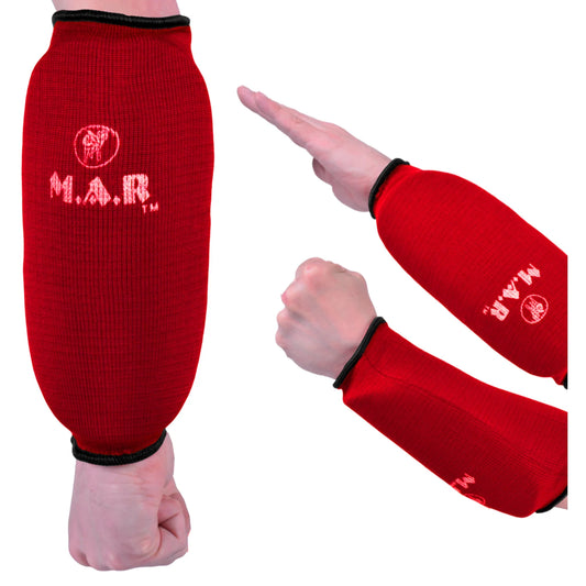 MAR-169C | Red Elasticated Fabric Arm Guard For Arm Protection - Small Accessories