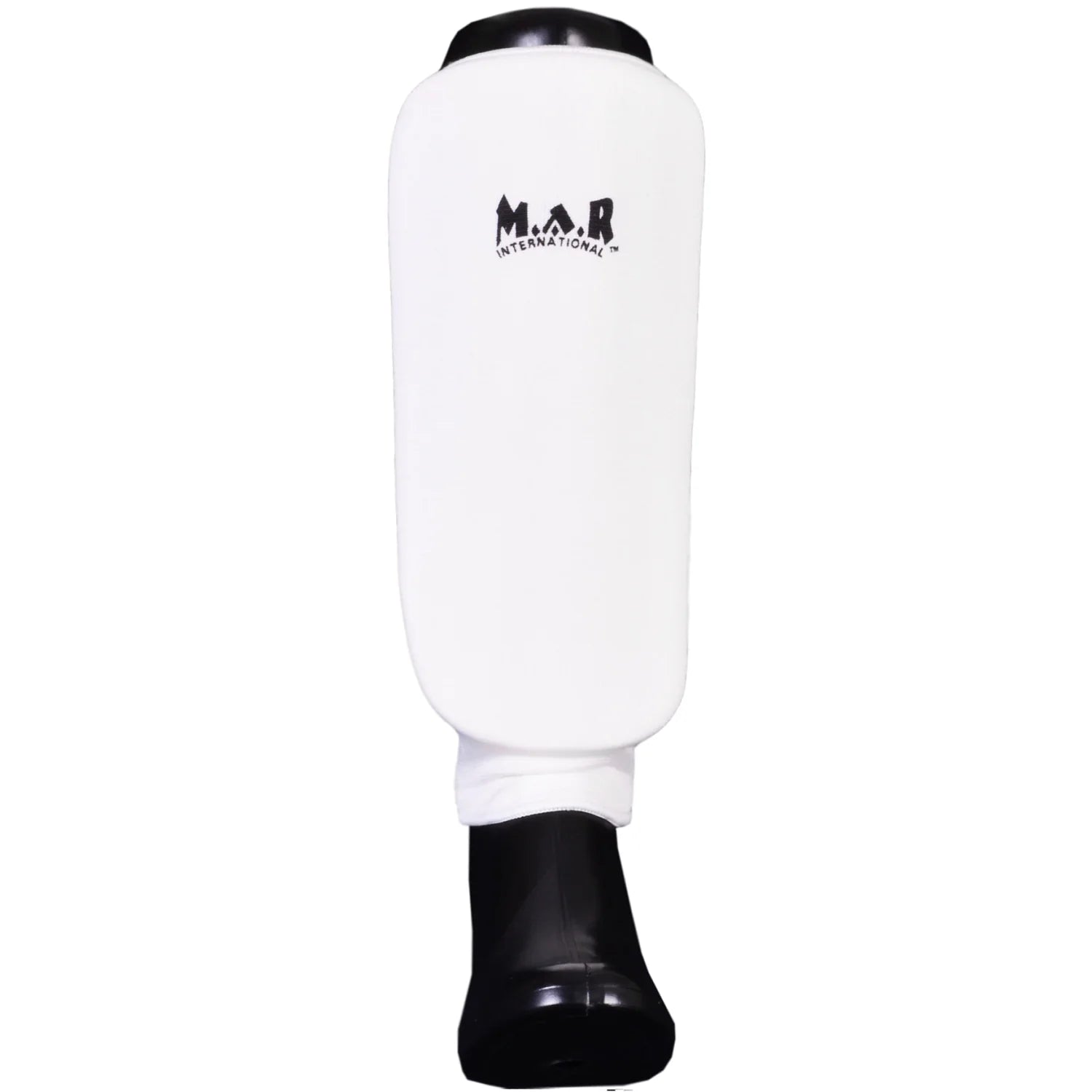 MAR-170A | White Elasticated Fabric Shin Guard For Shin Protection - Small Accessories