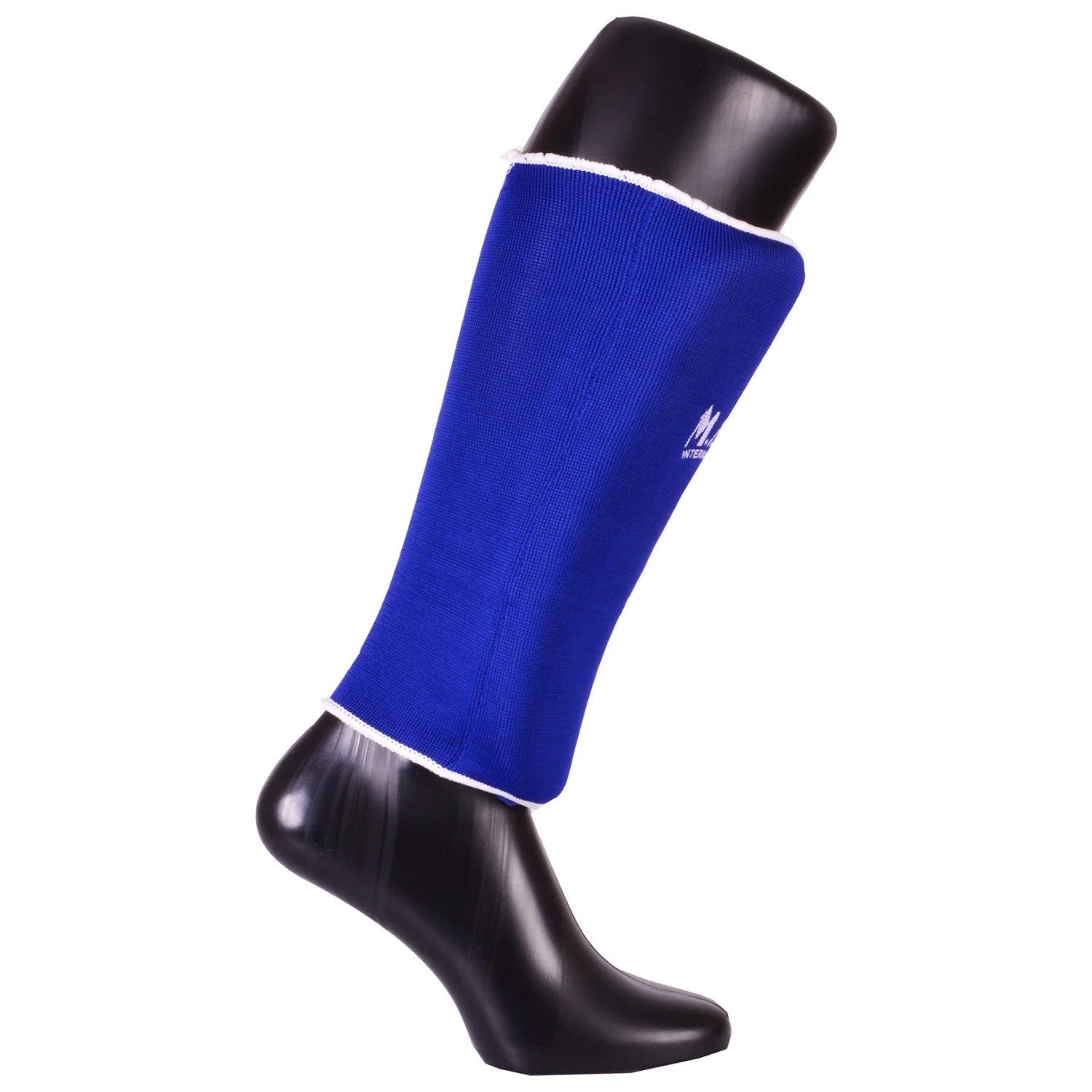MAR-170D | Blue Elasticated Fabric Shin Guard For Shin Protection - Small Accessories