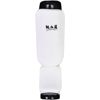 MAR-171A | White Elasticated Fabric Shin & Instep Guard - Small Accessories