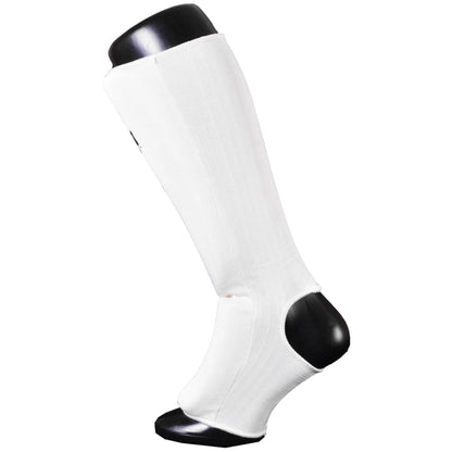 MAR-171A | White Elasticated Fabric Shin & Instep Guard - Small Accessories