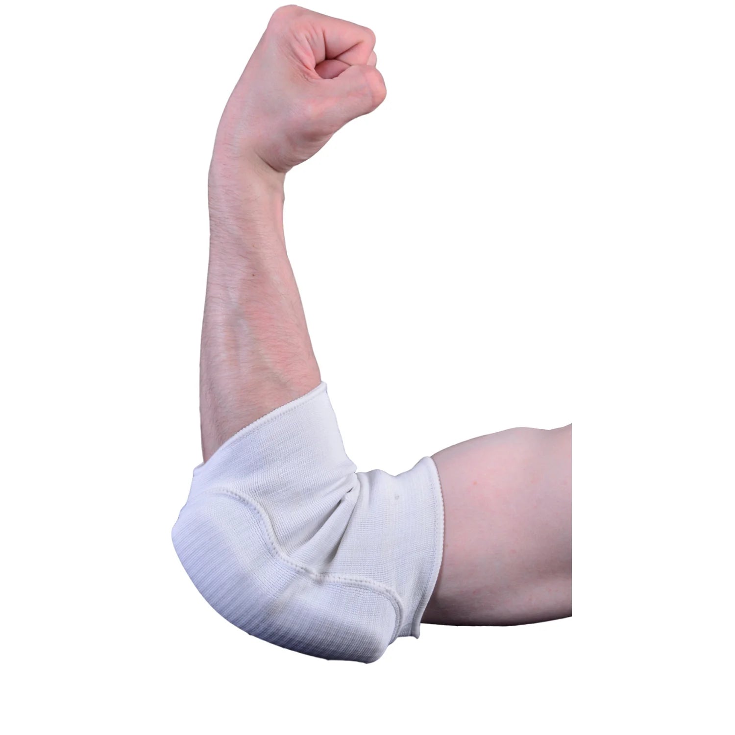 MAR-173A | White Elasticated Fabric Elbow Pads - Small Accessories
