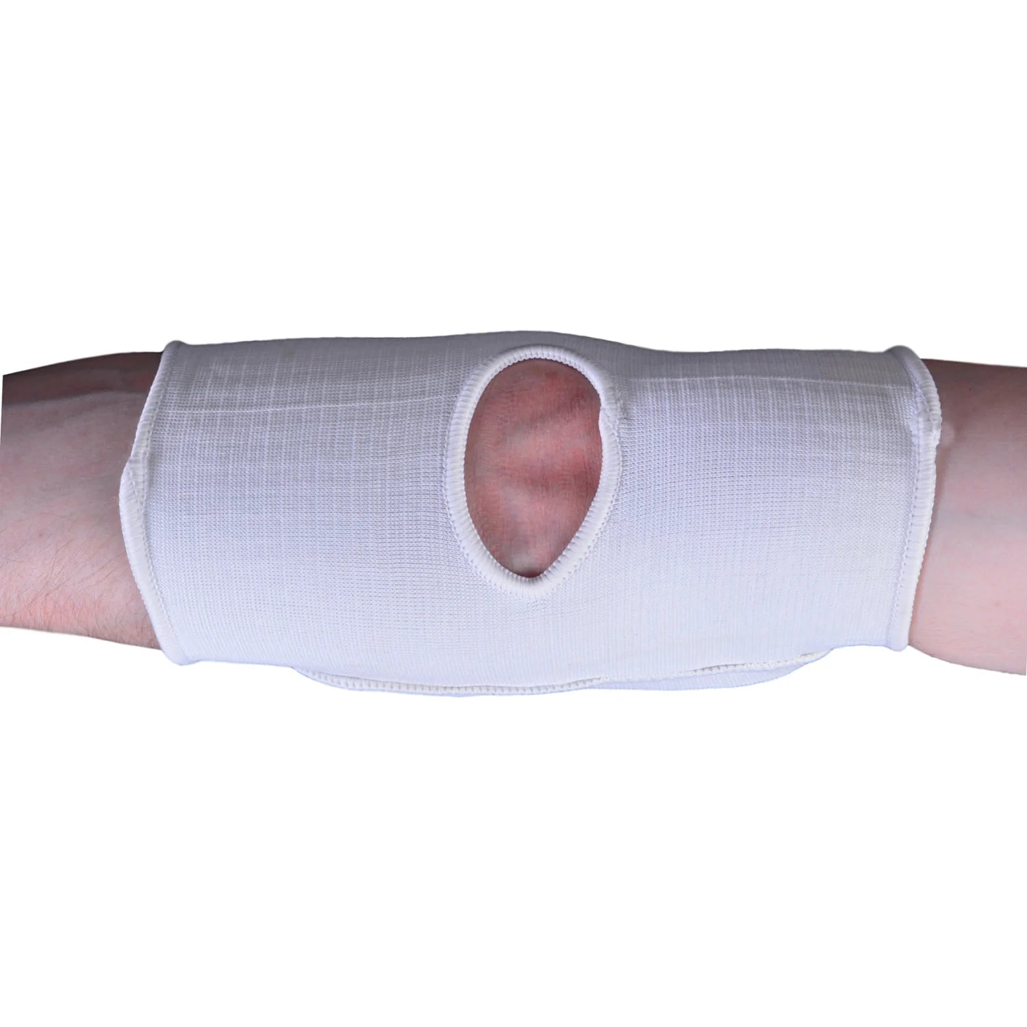 MAR-173A | White Elasticated Fabric Elbow Pads - Small Accessories