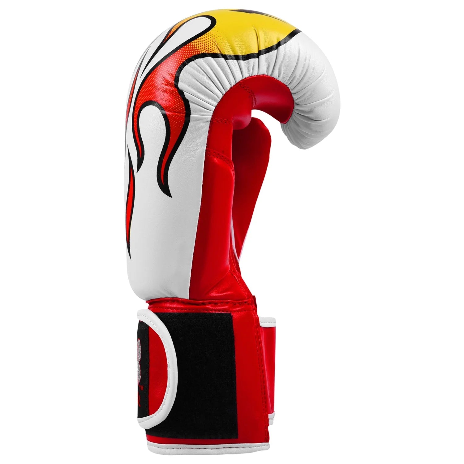 MAR-182 | White Flame Print Boxing/Kickboxing Gloves for Kids - Gloves