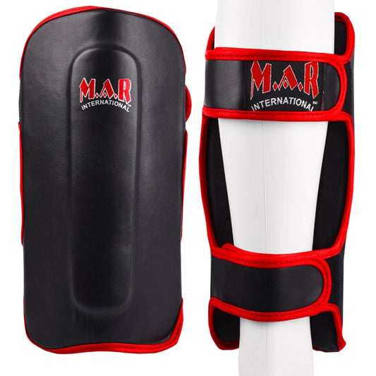 MAR-190B | Black Shin Guards w/ Foam Padding - Shin Guards