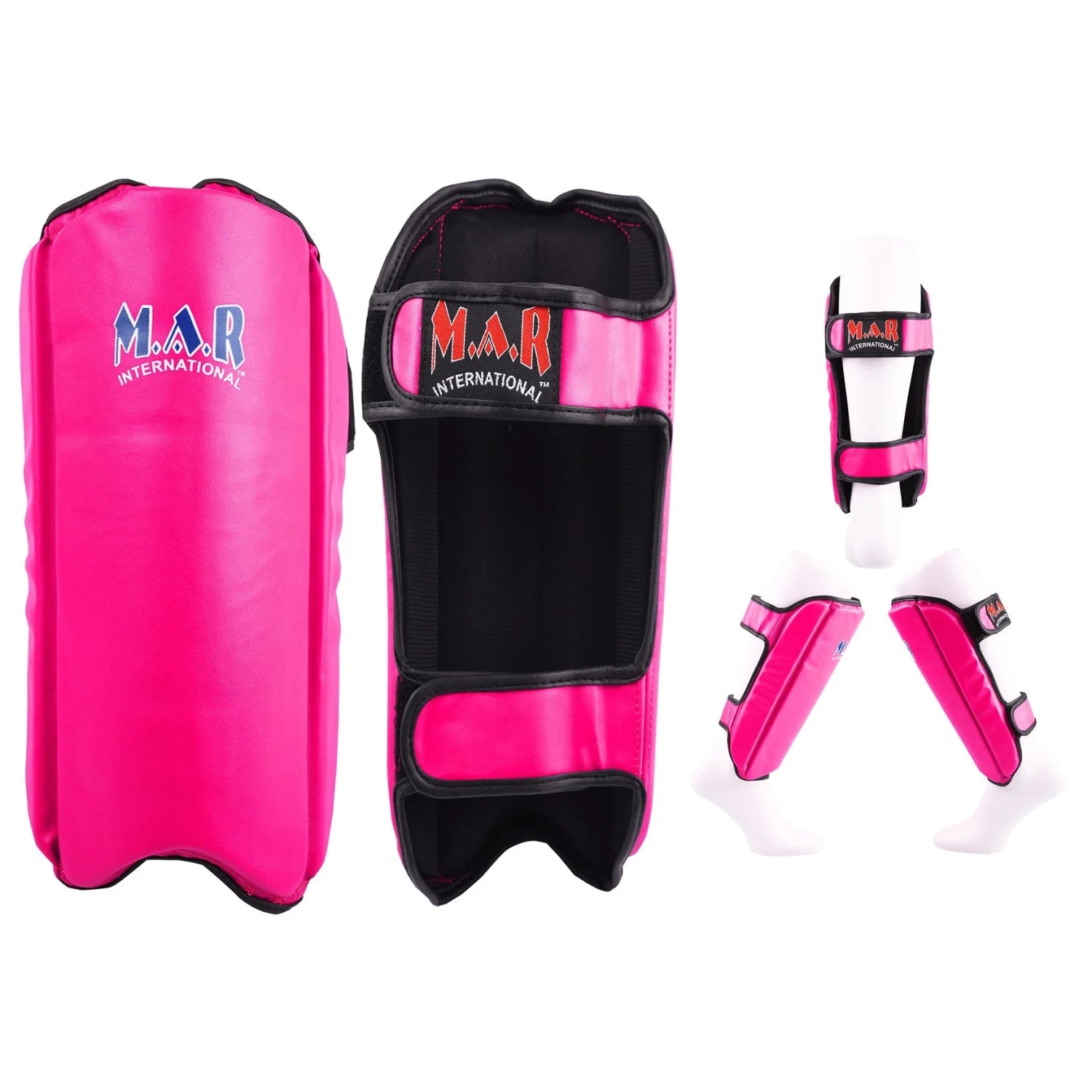 MAR-190C | Pink Shin Guards w/ Foam Padding - Shin Guards