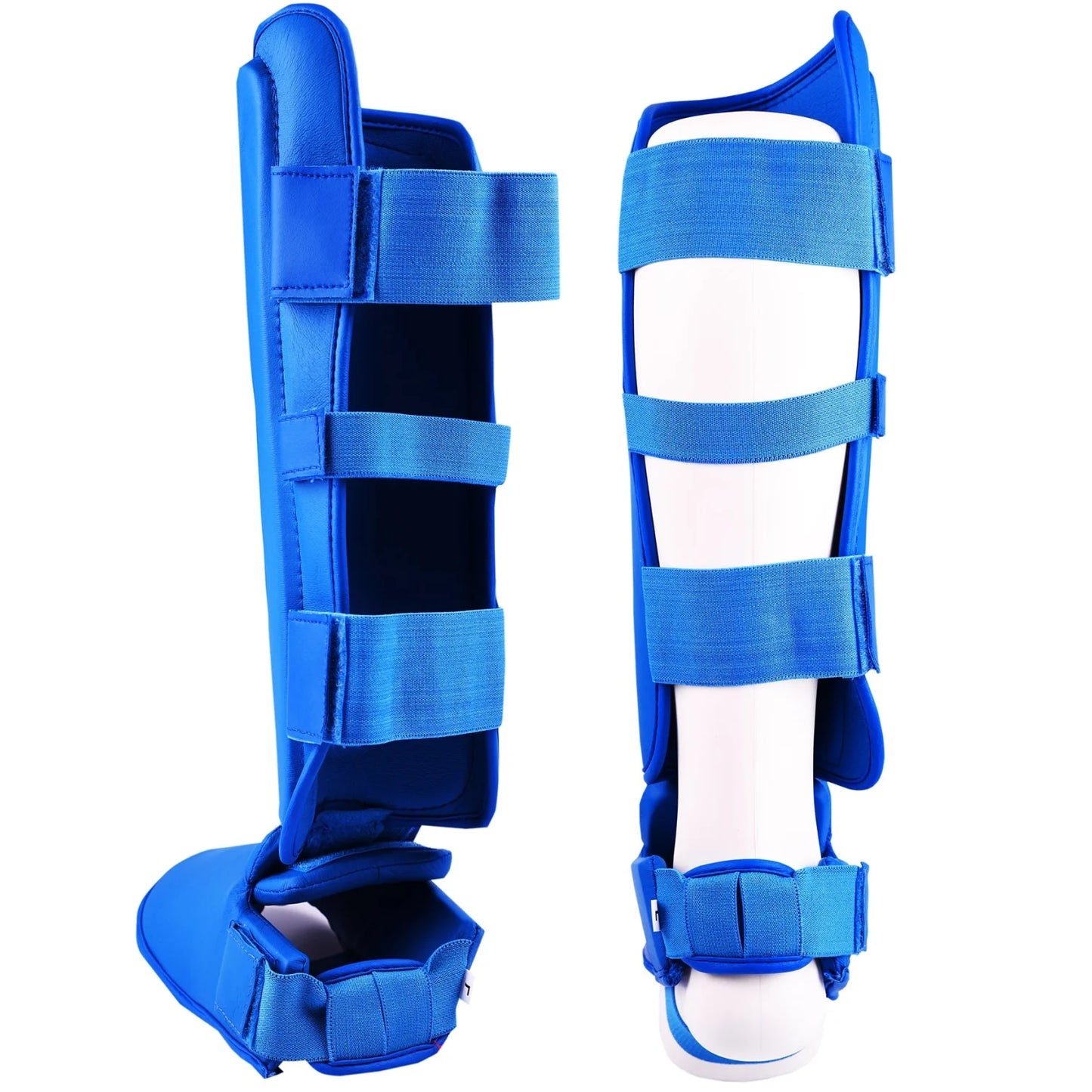 MAR-193C | Foam Padded Blue Shin & Instep Guards - Pads