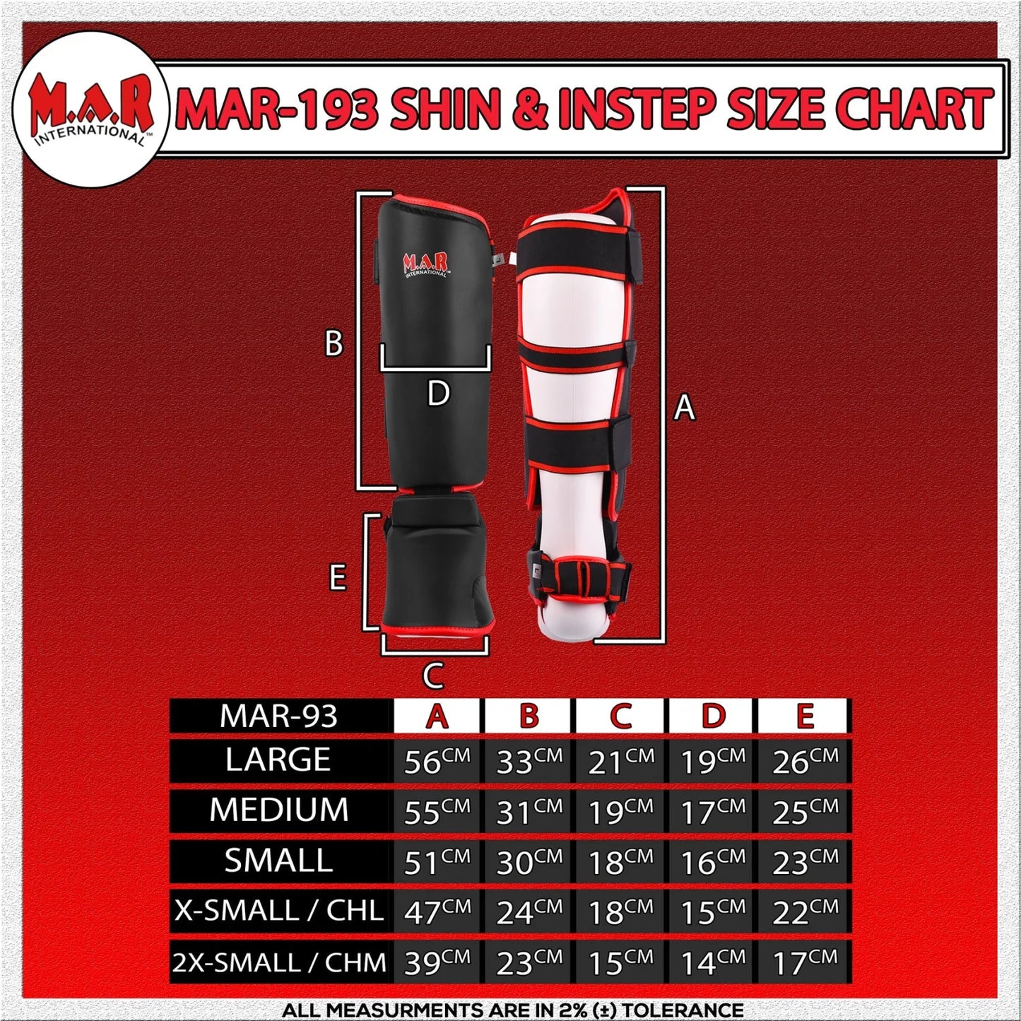 MAR-193C | Foam Padded Blue Shin & Instep Guards - Pads