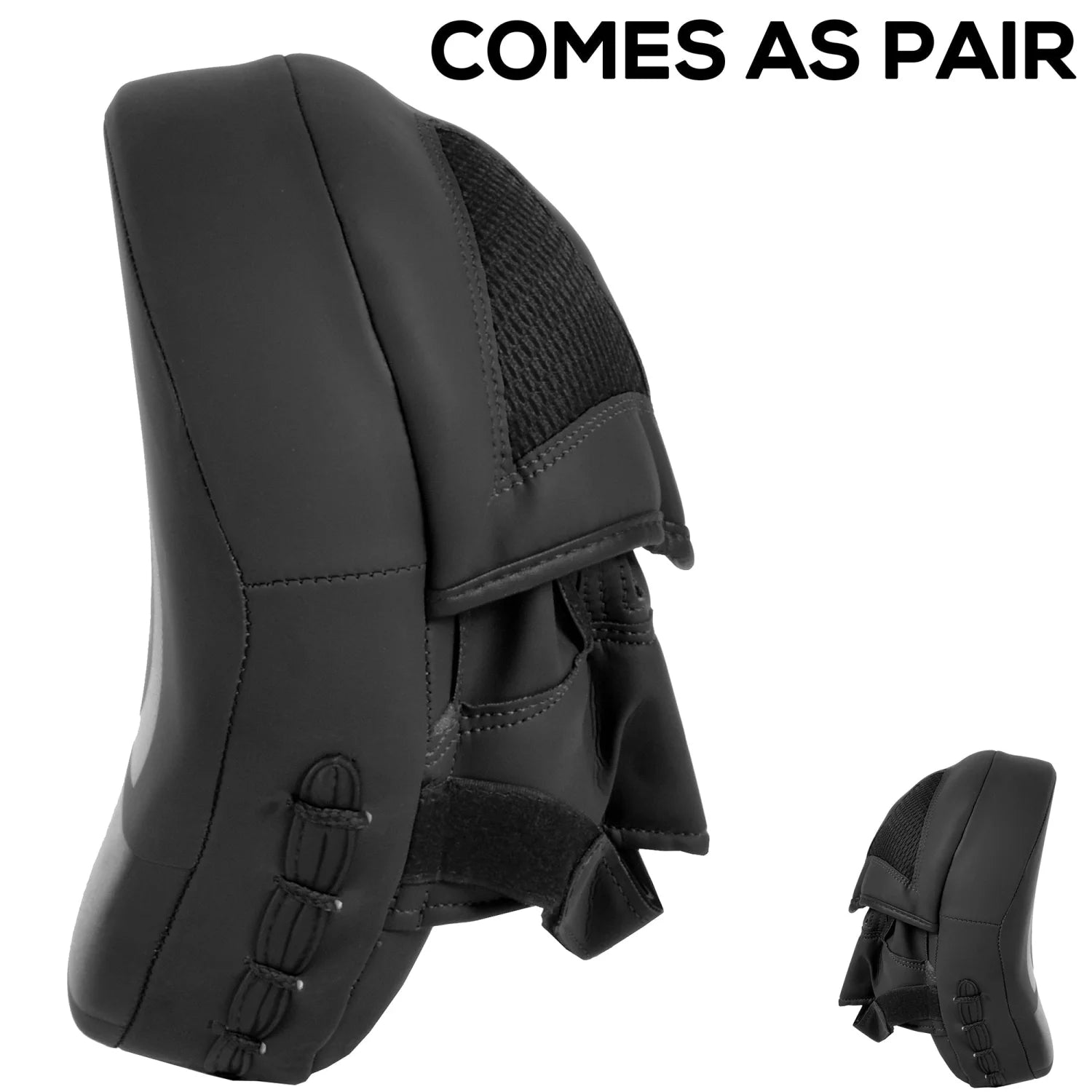 MAR-195D | Black Hybrid Curved Focus Mitts - Focus Mitts