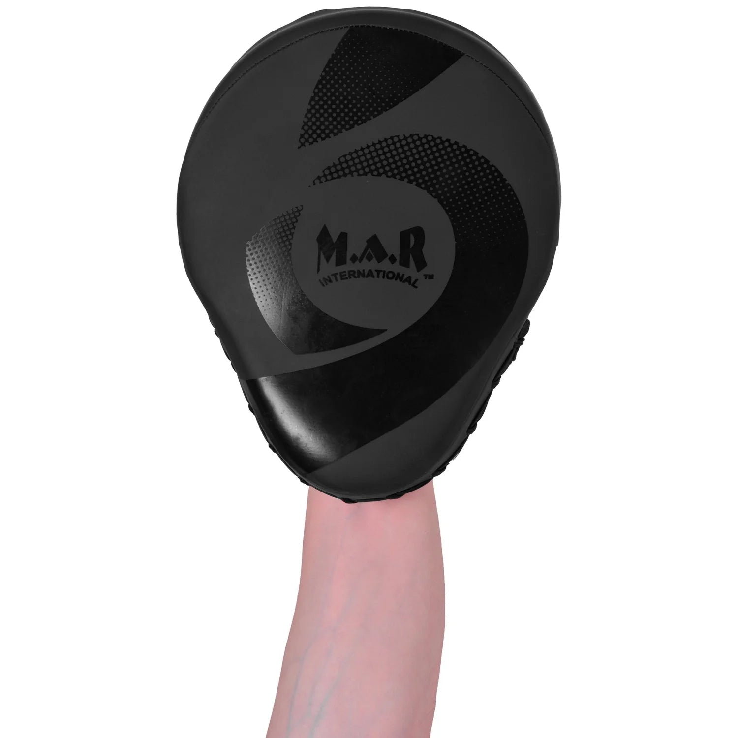 MAR-195D | Black Hybrid Curved Focus Mitts - Focus Mitts