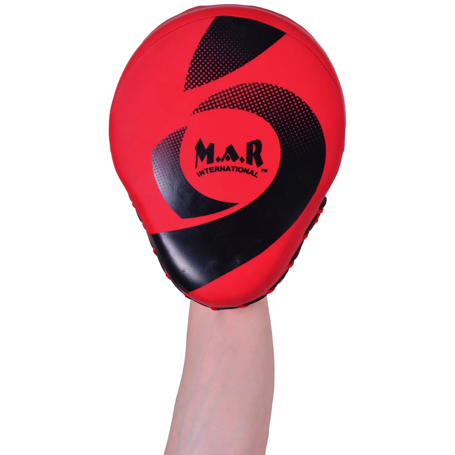 MAR-195E | Red Hybrid Curved Focus Mitts - Focus Mitts