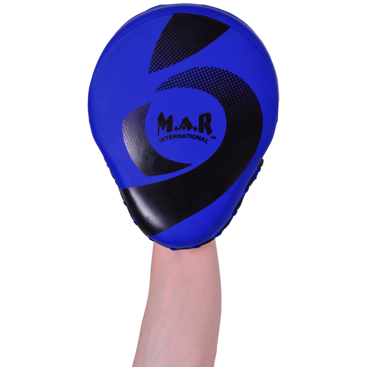 MAR-195F | Blue Hybrid Curved Focus Mitts - Focus Mitts